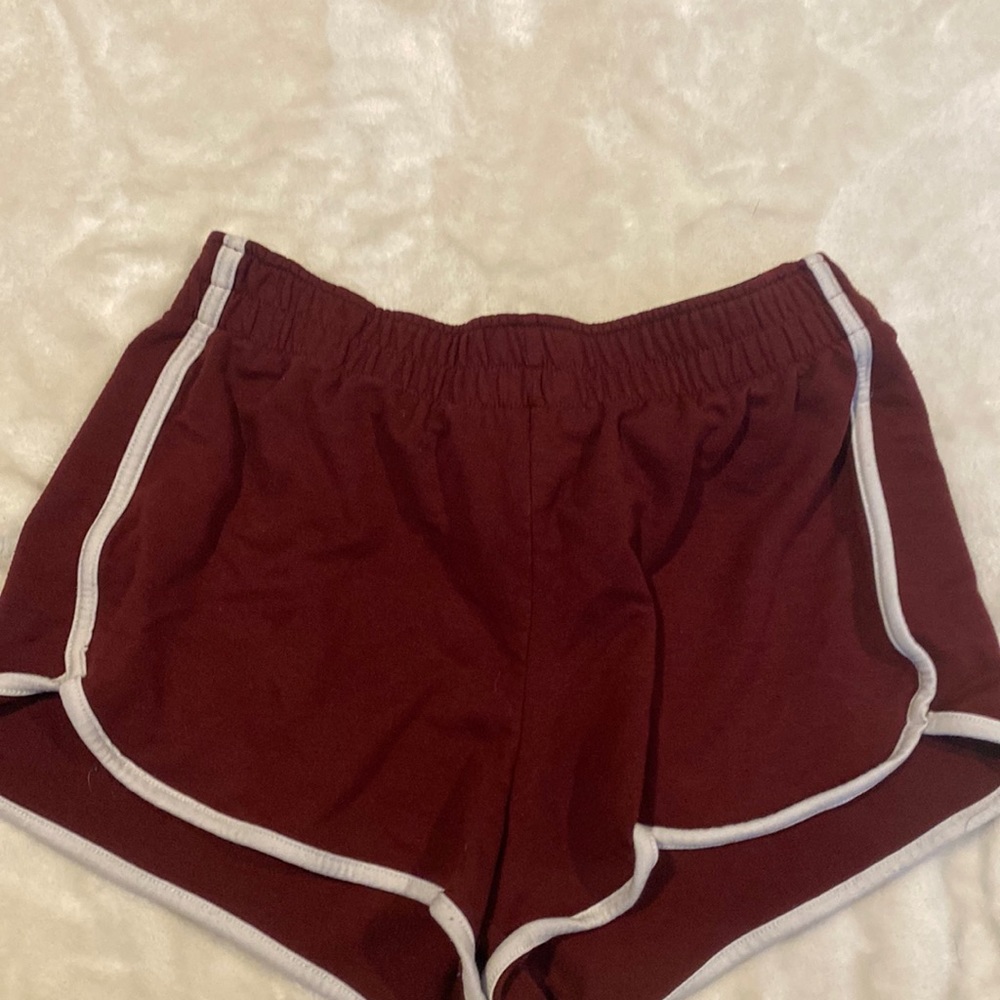 maroon athletic shorts